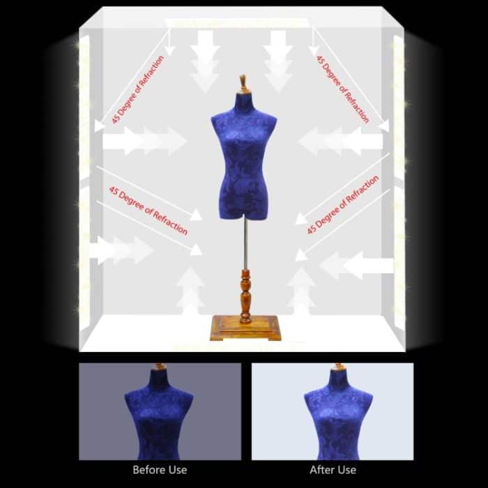 PULUZ 2 m 240 W 5500 K Fotolicht-Studio-Box-Set für Kleidung/Porträt von Erwachsenenmodellen, 2m Box(US), 2m Box(EU), 2m Box(AU), 2m Box(UK) – Bild 8