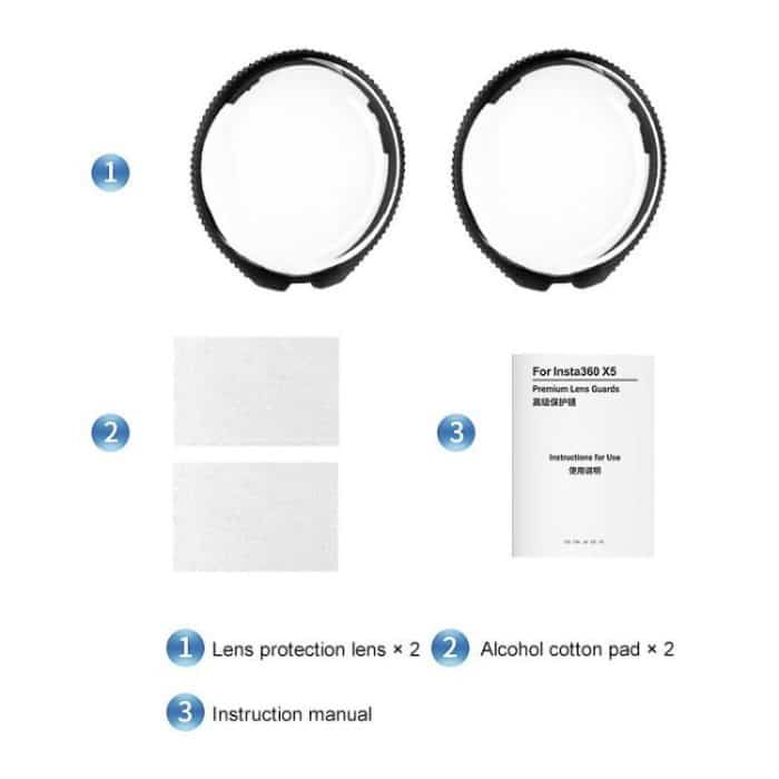 For Insta360 X5 PULUZ Rotating Optical Tempered Glass Lens Guard Protective Cover, Rotating Glass Lens Guard – Bild 10