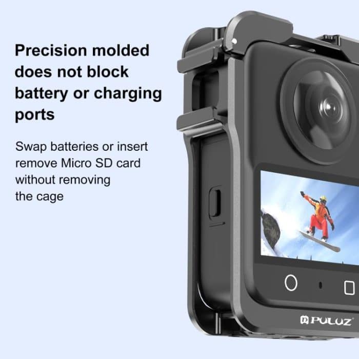 For DJI Osmo 360 PULUZ Aluminum Alloy Protective Cage Expansion Frame with Lens Cover, Protective Cage – Bild 5