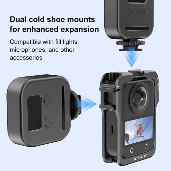 For DJI Osmo 360 PULUZ Aluminum Alloy Protective Cage Expansion Frame with Lens Cover, Protective Cage – Bild 7