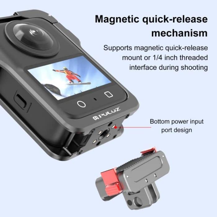 For DJI Osmo 360 PULUZ Aluminum Alloy Protective Cage Expansion Frame with Lens Cover, Protective Cage – Bild 9