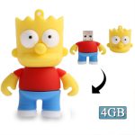 Die Simpsons USB 2.0-Flash-Disk in Bartform aus Silikon, speziell für alle Arten von Geschenken zum Festivaltag, 2GB, 4GB, 8GB, 16GB
