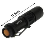 UltraFire Focus Taschenlampe, 3-Modus, Cree XM-L T6-LED, weißes Licht, Lichtstrom: 700 lm, Länge: 11,6 cm (schwarz) – Bild 3