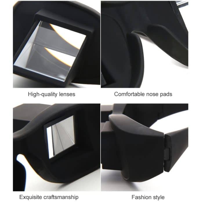 Kreative hochauflösende horizontale Kristall + Kunststoff-Liegebrille (schwarz) – Bild 5