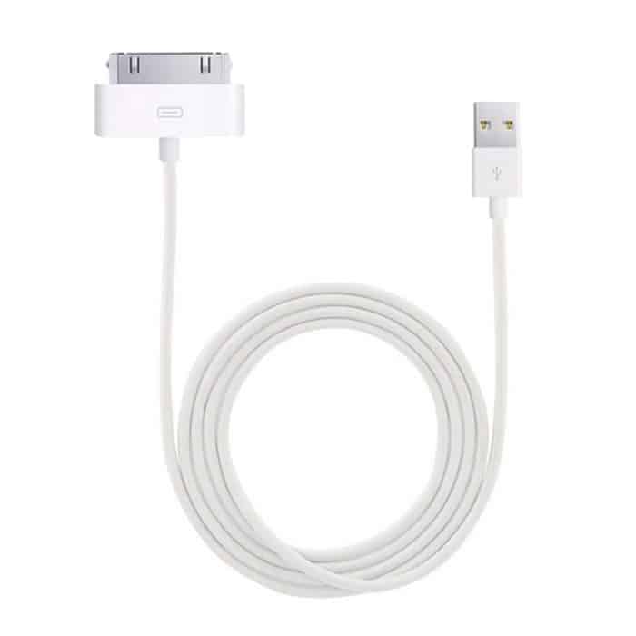 2M USB-doppelseitige Sync-Daten / Ladekabel für iPhone 4 & 4S / iPhone 3GS / 3G / iPad 3 / iPad 2 / iPad / iPod touch (weiß) – Bild 2