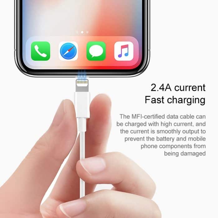 2 m langes USB-Synchronisierungsdaten- und Ladekabel für iPhone, iPad (weiß) – Bild 5