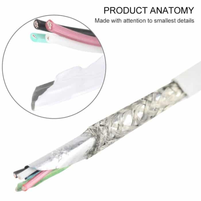 USB auf 8-poliges TPE-Synchronisierungsdaten-/Ladekabel mit mehreren Strängen, Kabellänge: 1 m – Bild 3