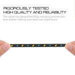 1 m Nylonnetz-USB-Datenübertragungs-Ladekabel für iPhone, iPad, kompatibel mit bis zu iOS 15.5 – Bild 3