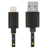 3 m langes USB-Datenübertragungs-Ladekabel im Nylonnetz-Stil für iPhone, iPad