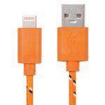 2 m langes USB-Datenübertragungs-Ladekabel aus Nylonnetz für iPhone, iPad