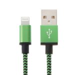 2A gewebtes USB-auf-8-Pin-Synchronisierungs-/Ladekabel, Kabellänge: 1 m