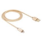 1m gewebter Metallköpfe 8 Pin zu USB -Daten synchronisieren Ladekabel für iPhone, iPad – Bild 2
