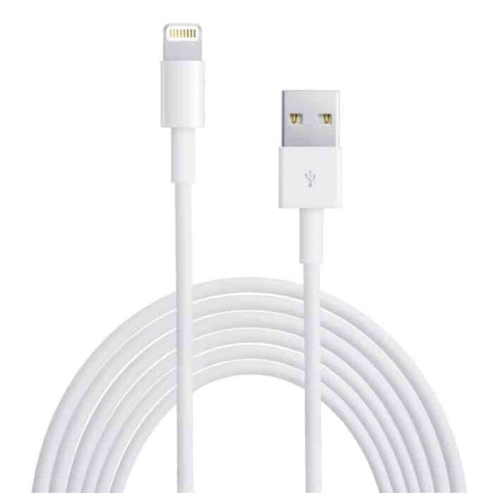S-IP6G-1356W.jpg 2 m langes, hochwertiges USB-Synchronisierungsdaten-Ladekabel mit mehreren Strängen aus TPE-Material für iPhone, iPad, kompatibel mit bis zu iOS 15.5 – Bild 1