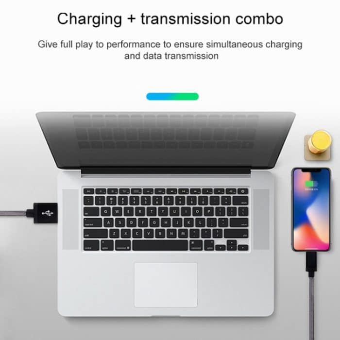 Net Style Metallkopf 8-poliges auf USB-Daten-/Ladekabel, Kabellänge: 1 m – Bild 5