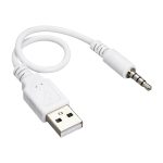 USB bis 3,5-mm-Jack-Daten Sync & Ladungskabel für iPod Shuffle 1./2nd / 3. Generation, Länge: 15,5 cm (weiß)