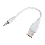 USB bis 3,5-mm-Jack-Daten Sync & Ladungskabel für iPod Shuffle 1./2nd / 3. Generation, Länge: 15,5 cm (weiß) – Bild 2