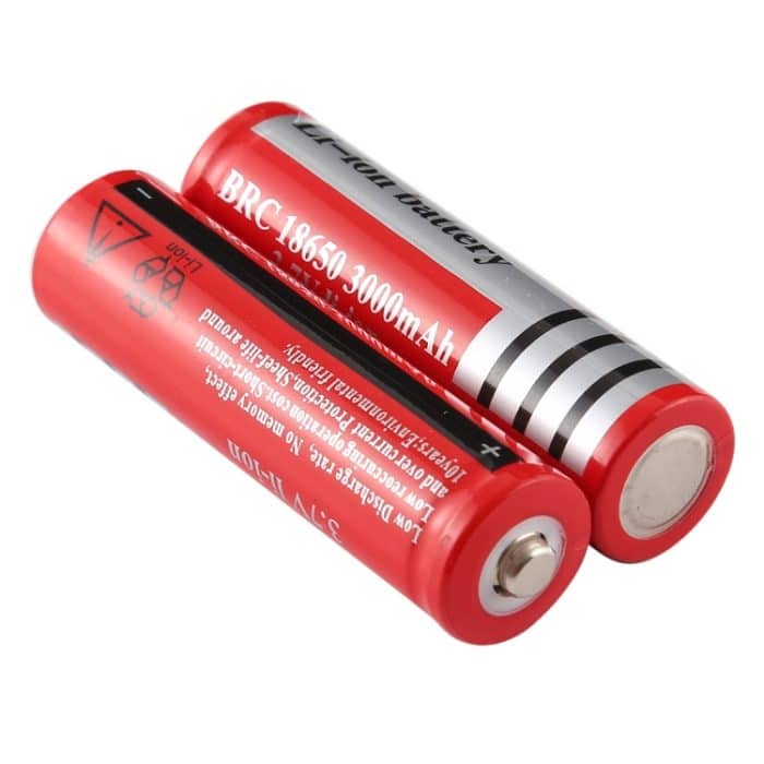 S-LIB-0112.jpg 2 PCS UltraFire 18650 3000mAh 3,7V langlebiger wiederaufladbarer Lithium-Ionen-Akku (rot) – Bild 1