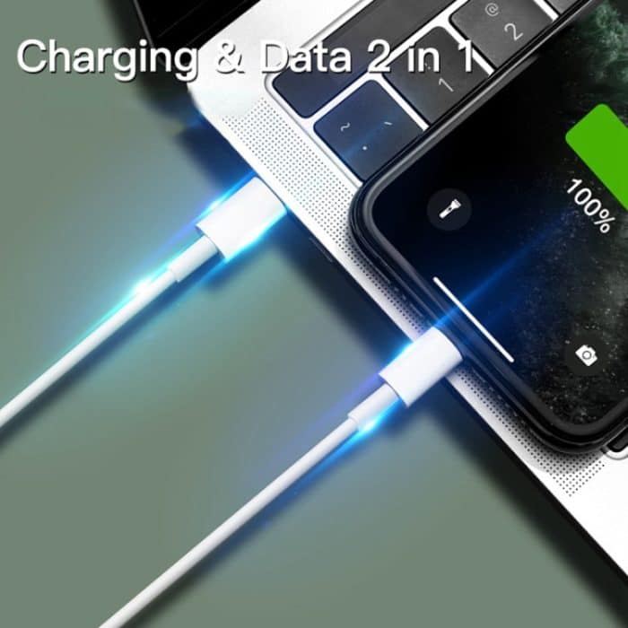 1 m langes Datenkabel USB-C/Typ-C 3.1 Stecker auf 8-poliger Stecker für iPhone/iPad – Bild 5