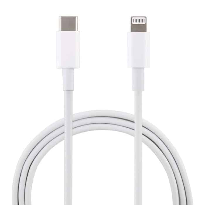 20W 9V / 2a 1M USB-C / Typ-C bis 8 PIN PD Schnelles Ladekabel für iPhone, iPad, Kabellänge: 1 m (weiß) – Bild 1