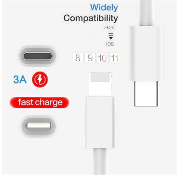 PD 18W USB-C / Typ-C auf 8 Pin Flash-Ladedatenkabel für iPhone X / 11 / 11 Pro / 11 Pro Max / XR / SE 2020 – Bild 4