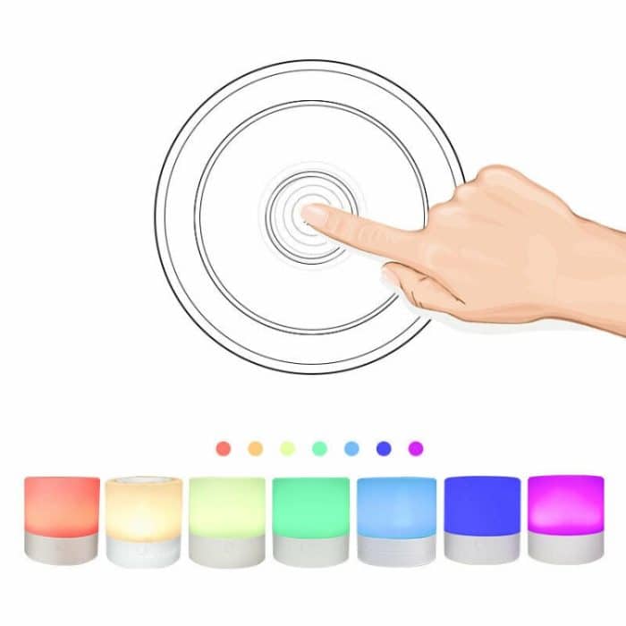 LED Night Light Bedside Table Touch Sensoring Lamp USB Rechargeable RGB LED Night Light – Bild 3