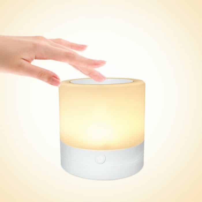 LED Night Light Bedside Table Touch Sensoring Lamp USB Rechargeable RGB LED Night Light – Bild 4