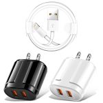 Tragbares Dual-USB-Reiseladegerät + 1 Meter USB-auf-8-Pin-Datenkabel, US-Stecker – Bild 2