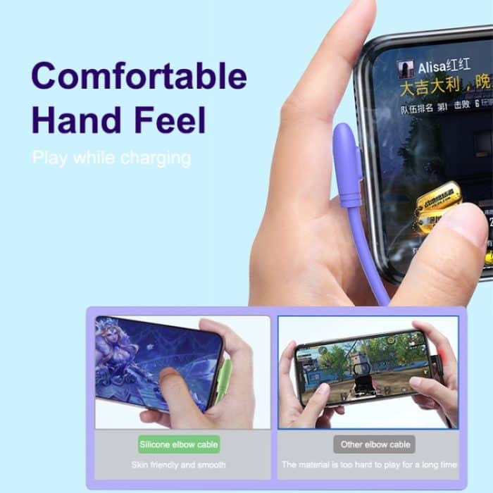 ENKAY Hat-Prince ENK-CB211 2,4 A USB auf 8-poliges 90-Grad-Winkel-Silikon-Datensynchronisations-Schnellladekabel, Kabellänge: 1,8 m – Bild 7