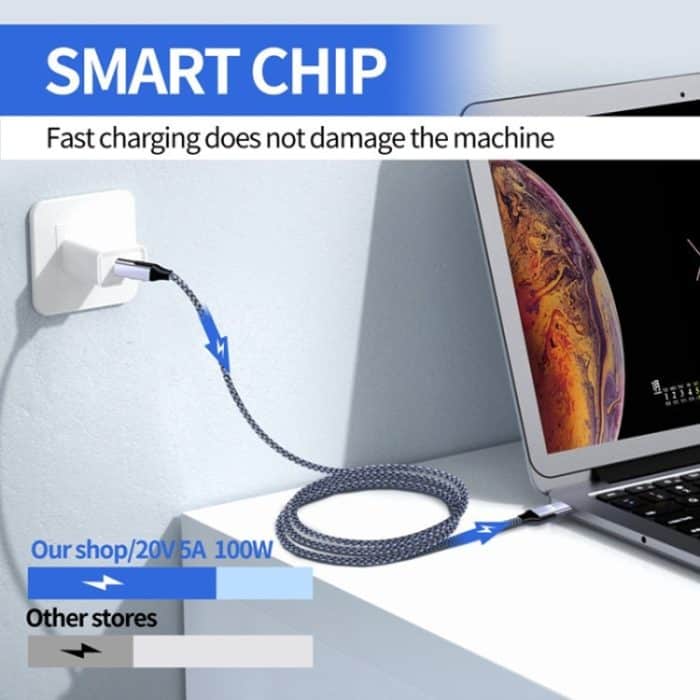 2m 100 Watt 4k 60Hz Typ-C zum Typ-C-Schnellladekabel – Bild 4