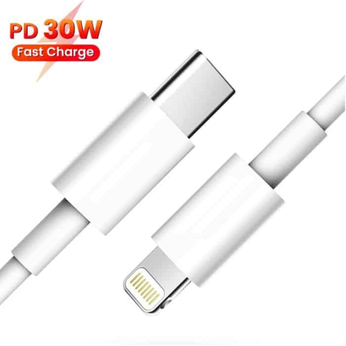 PD30W USB-C / Typ-C auf 8-poliges Schnelllade-Datenkabel für die iPhone-Serie – Bild 2