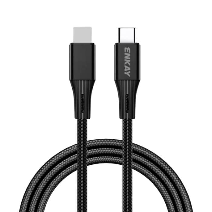 ENKAY PD 20W 3A USB-C / Typ-C auf 8-poliges Schnelllade-Nylon-geflochtenes Datenkabel – Bild 1