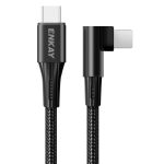 ENKAY PD 20W 3A USB-C / Typ-C auf 8-poliges Ellenbogen-Schnelllade-Nylon-geflochtenes Datenkabel