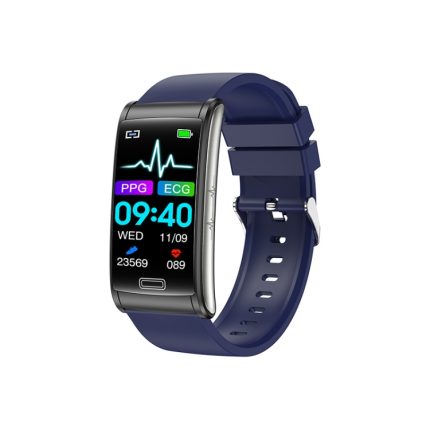 E600 1,47-Zoll-Farbbildschirm-Smartwatch, Silikonarmband, unterstützt Herzfrequenzüberwachung/Blutdrucküberwachung