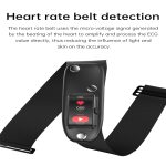 E600 1,47-Zoll-Farbbildschirm-Smartwatch, Silikonarmband, unterstützt Herzfrequenzüberwachung/Blutdrucküberwachung – Bild 4