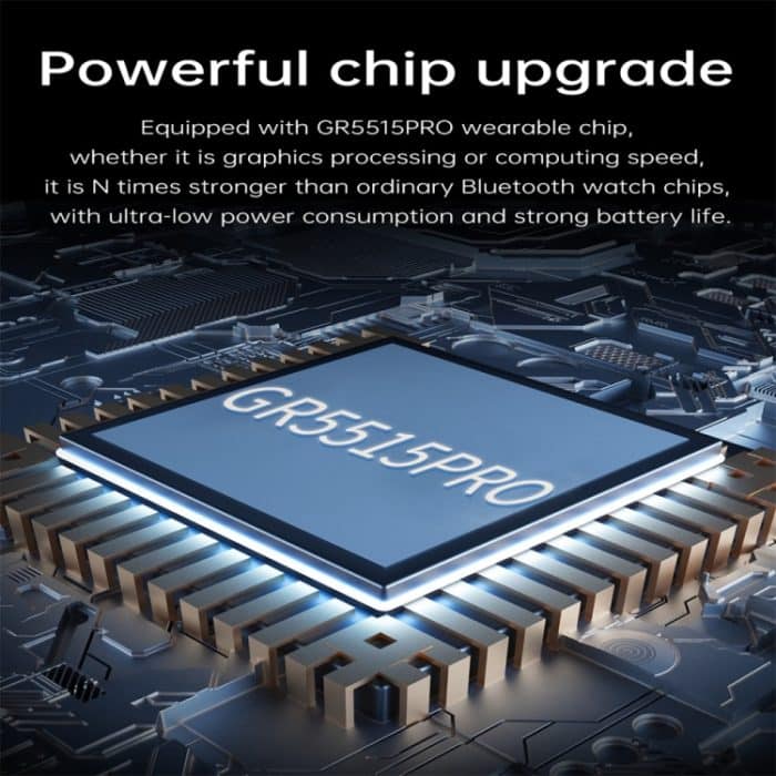 E600 1,47-Zoll-Farbbildschirm-Smartwatch, Silikonarmband, unterstützt Herzfrequenzüberwachung/Blutdrucküberwachung – Bild 5