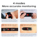 E600 1,47-Zoll-Farbbildschirm-Smartwatch, Silikonarmband, unterstützt Herzfrequenzüberwachung/Blutdrucküberwachung – Bild 6