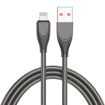 ENKAY ENK-CB131 USB auf 8-polige Schlauchfeder aus Kohlenstoffstahl, 2,4 A, Schnelllade-Datenkabel
