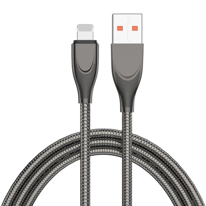 SYA002160901A.jpg ENKAY ENK-CB131 USB auf 8-polige Schlauchfeder aus Kohlenstoffstahl, 2,4 A, Schnelllade-Datenkabel – Bild 1