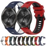20 mm Sport-Uhrenarmband aus zweifarbigem Silikon – Bild 2