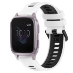 20 mm Sport-Uhrenarmband aus zweifarbigem Silikon
