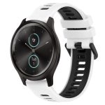 20 mm Sport-Uhrenarmband aus zweifarbigem Silikon