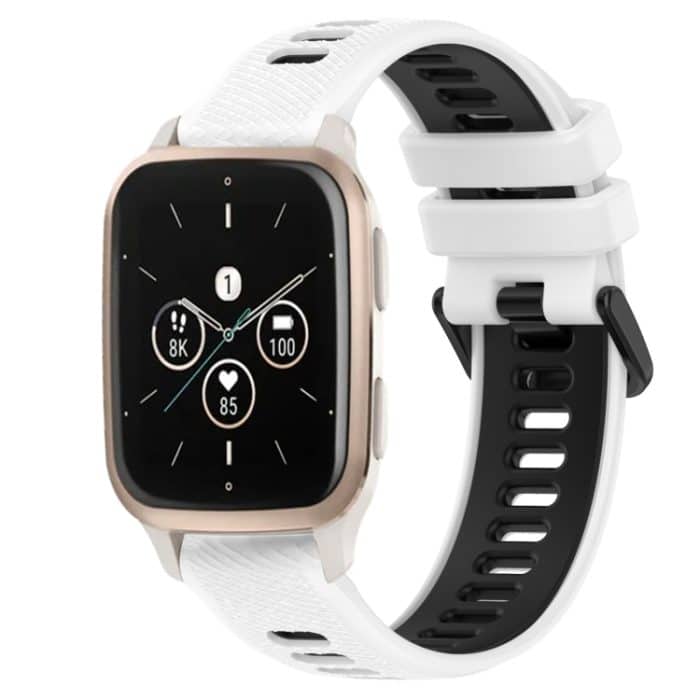 20 mm Sport-Uhrenarmband aus zweifarbigem Silikon – Bild 1