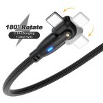 ENKAY 180 Grad drehbares USB-auf-8-Pin-Ladedatenkabel mit LED-Licht – Bild 10