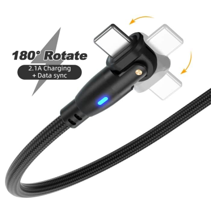 ENKAY 180 Grad drehbares USB-auf-8-Pin-Ladedatenkabel mit LED-Licht – Bild 10