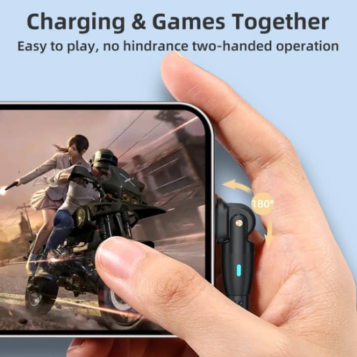 ENKAY 180 Grad drehbares USB-auf-8-Pin-Ladedatenkabel mit LED-Licht – Bild 5