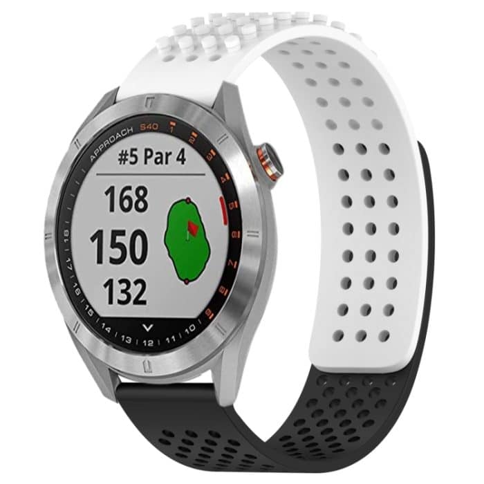 20 mm Löcher, atmungsaktives Silikon-Uhrenarmband mit 3D-Punkten – Bild 1