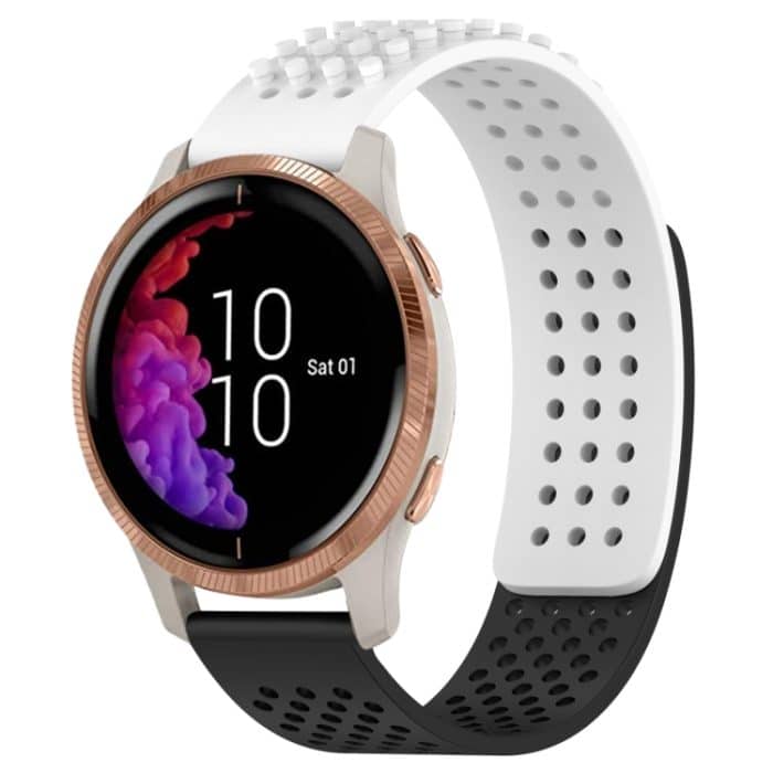 20 mm Löcher, atmungsaktives Silikon-Uhrenarmband mit 3D-Punkten – Bild 1