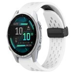 20 mm großes Silikon-Uhrenarmband mit Faltschließe und Loch, For Garmin Fenix 8 AMOLED 43mm, For Garmin Fenix 7S Pro 42mm, For Garmin Epix Pro 42mm, For Garmin Instinct 2S