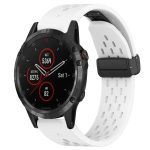 22 mm großes Silikon-Uhrenarmband mit Faltschließe und Loch