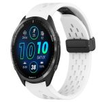 22 mm großes Silikon-Uhrenarmband mit Faltschließe und Loch